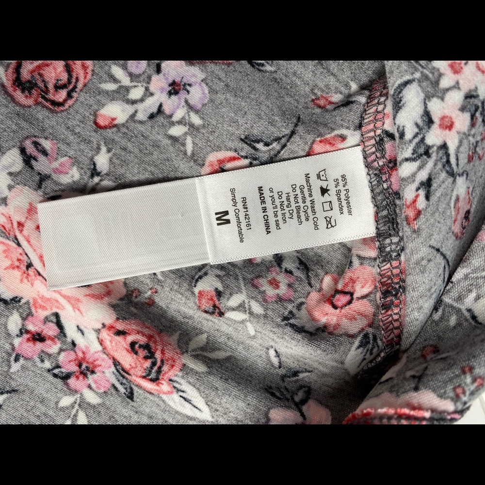 NWT Lularoe Iris gray floral print multiple sizes - Picture 8 of 10